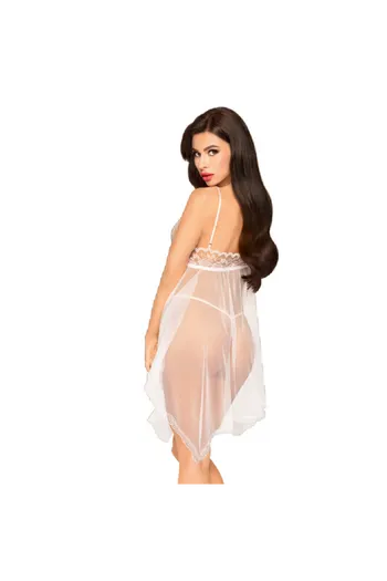 PENTHOUSE - NAUGHTY DOLL BABYDOLL BIANCO
