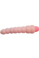 Anal vibrator with multiple ridges and curved shaft