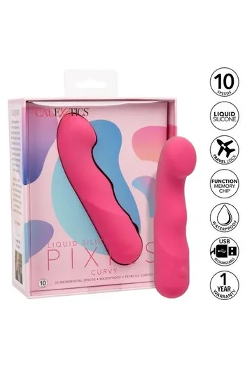 Curvy Liquid Silicone Pixies - Massaggiatore Intimo con 10 Velocità