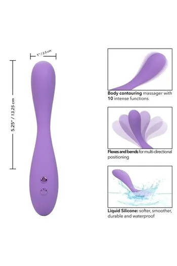 Demi Vibrating Massager by Calexotics: 10 Functions, Liquid Silicone, Waterproof