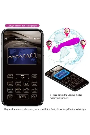Pretty Love Vibro Elettrico con App: 12 Vibrazioni + 5 Scariche | Giocattolo Sessuale