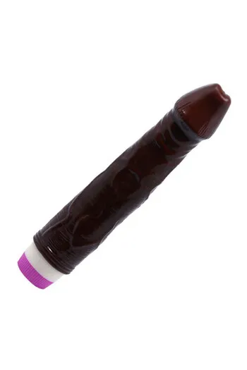 Realistic Brown Vibrating Dildo - Adjustable Vibrations for Intense Sensations