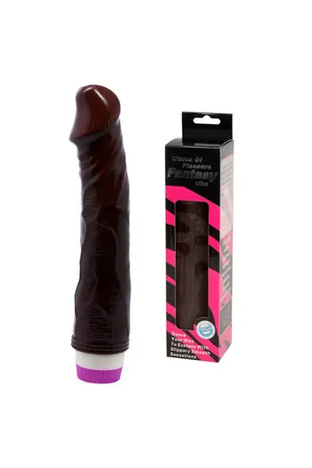 Realistic Brown Vibrating Dildo - Adjustable Vibrations for Intense Sensations