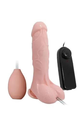 Realistic Dildo with Vibration and Ejaculation Function