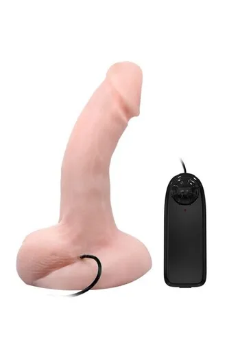 Realistic Dildo with Strong Suction Cup and Multi-Speed Vibration - TPR Skin-Like Material