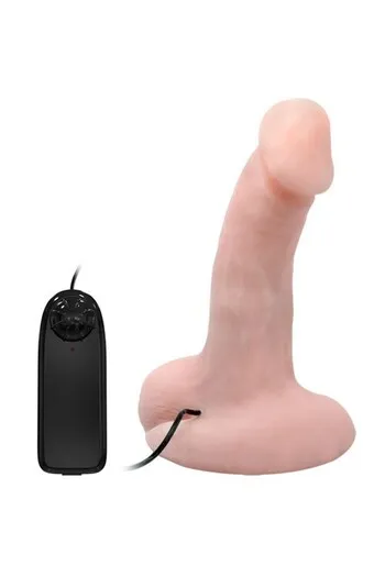 Realistic Dildo with Strong Suction Cup and Multi-Speed Vibration - TPR Skin-Like Material