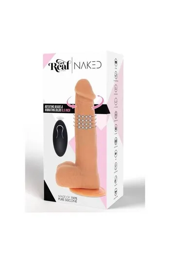 Dildo Realistico con Vibrazione e Perle Rotanti