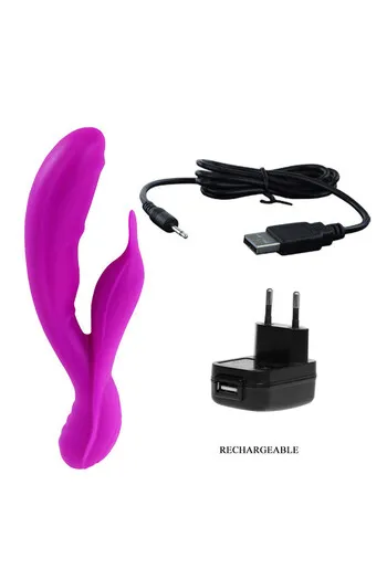 Pretty Love Bliss - Vibrador Masajeador Lila di Alta Qualità con 4 Punti di Vibrazione