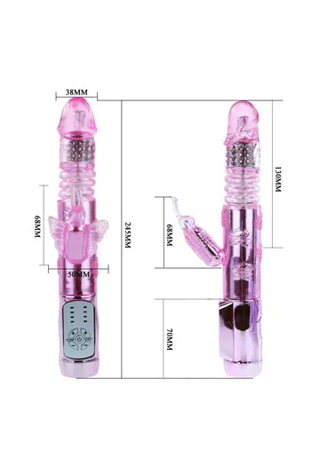 Vibratore Rabbit Throbbing Butterfly - Piacere Completo