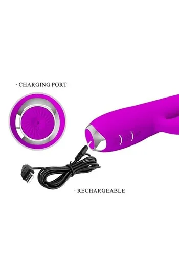 Silicone Rabbit Vibrator - 12 Speeds, Waterproof | Pretty Love