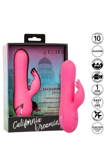 California Dreaming Sacramento Sweetie - Stimolatore Duale Vibrante e Rotante