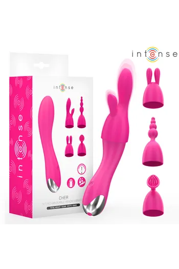 Cher di Intense: Vibro con Testine Intercambiabili per Piacere Personalizzato