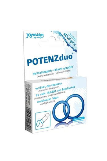 Blue Double Penis Ring for Firmness and Testicles - Enhance Firmness and Delay Ejaculation