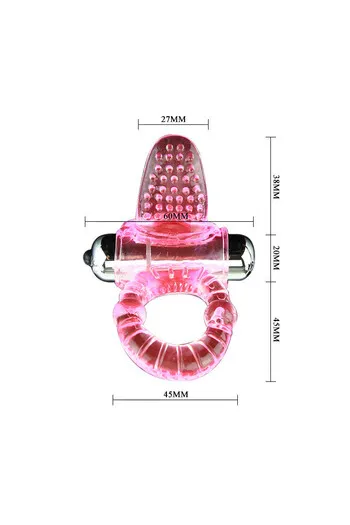 Vibrating Penis Ring with Clitoral Bullet - 10 Vibration Modes for Couples