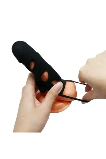 Funda Pene in Silicone con Vibrazione e Stimolazione Clitoridea - Pretty Love