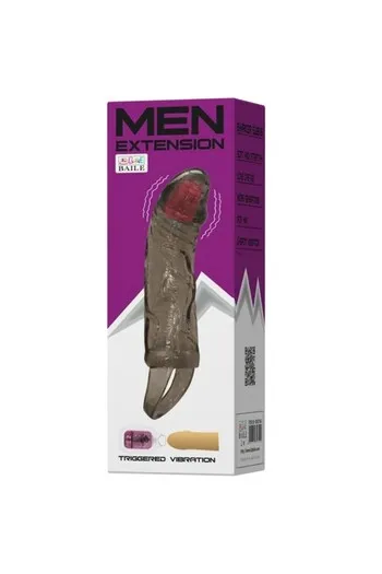 Penis Extender Sleeve with Vibration and Strap