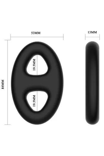 Anello Doppio in Silicone Ovale Crazy Bull | Potenzia l'Intimità Maschile