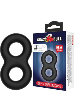 Crazy Bull Double Ring Silicone Infinity - Enhance Male Intimacy