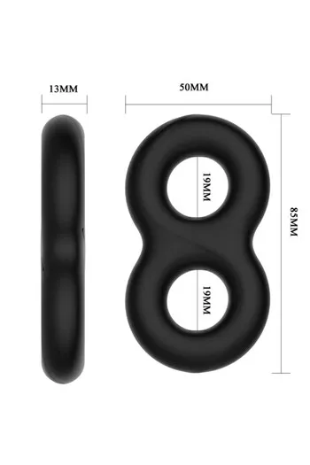 Crazy Bull Anello Doppio in Silicone Infinity - Potenzia l'Intimità Maschile