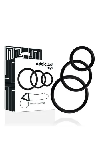 Addicted Toys: Anelli di Potenziamento Maschile - Kit Completo 3 Anelli