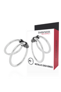 Double Penis Ring in Nickel-Free Metal - Delay Ejaculation | Darkness