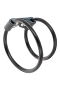 Anello Doppio per Pene in Pelle e Gomma - Ritarda l'Eiaculazione | Darkness