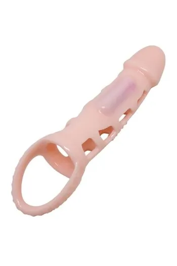 Penis Extender Sleeve with Vibration and Strap