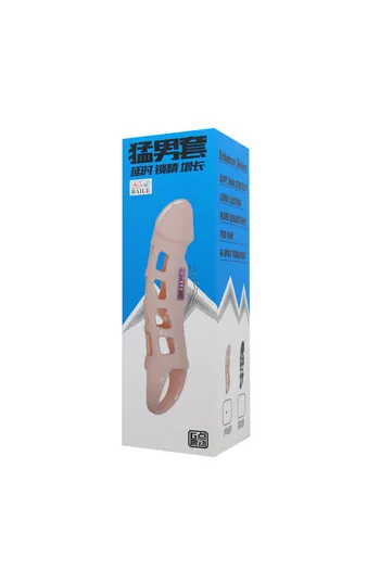 Penis Extender Sleeve with Vibration and Strap