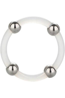 Silicone Pleasure Ring with Steel Beads - Enhance Your Ecstasy