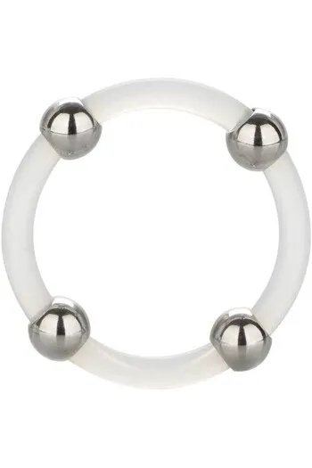 Silicone Pleasure Ring with Steel Beads - Enhance Your Ecstasy
