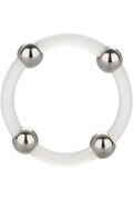 Silicone Pleasure Ring with Steel Beads - Enhance Your Ecstasy