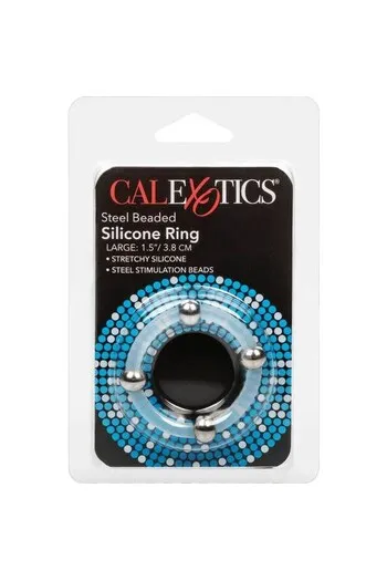 Anello di Piacere in Silicone con Perle d'Acciaio - Intensifica il Tuo Estasi