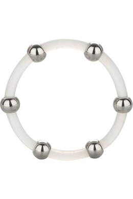 Silicone Pleasure Ring with Steel Beads - Intensify Every Moment