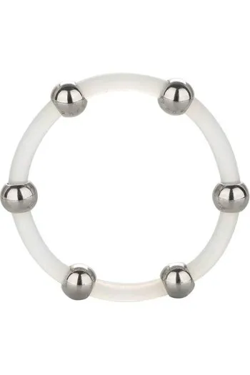 Silicone Pleasure Ring with Steel Beads - Intensify Every Moment
