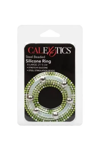 Silicone Pleasure Ring with Steel Beads - Intensify Every Moment