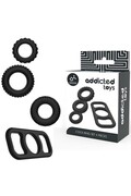 Set di 4 Anelli di Silicone per Performance Sessuale Ottimale | Addicted Toys
