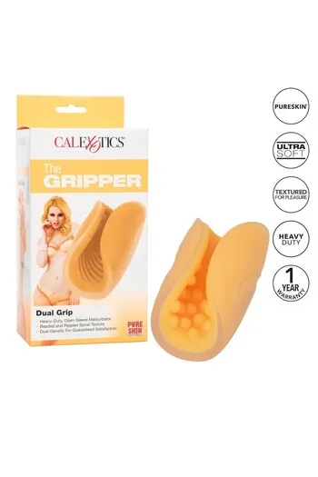 Gripper Dual Grip: Masturbatore a Manica Aperta con Doppia Densità per Piacere Massimo