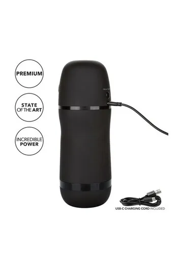 Optimum Power® Pulsar Stroker: Rechargeable Vibrating Stroker with Suction