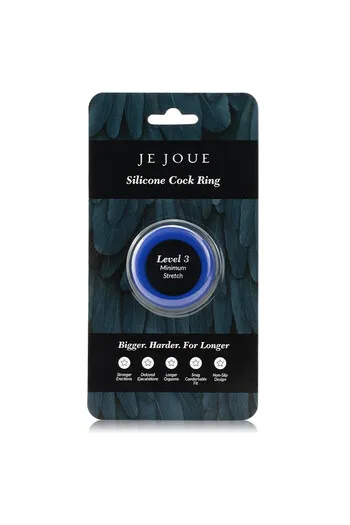 JE JOUE - ANELLO IN SILICONE BLU STRANGOLAMENTO MINIMO