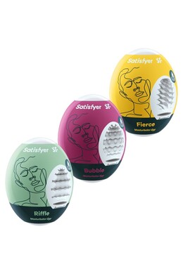 Satisfyer EGGCITED: Revolutionary Hydro-Active Masturbation Eggs - 3-Pack