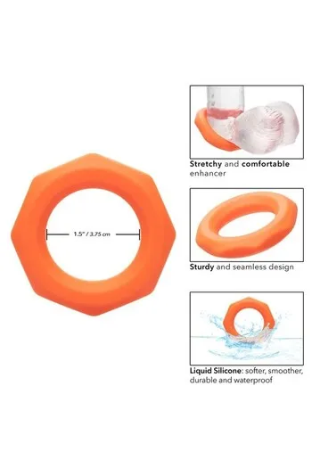 Anello Alpha Liquid Silicone Sexagon | Aumenta Resistenza e Piacere