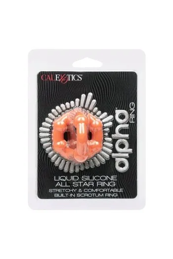 Star Liquid Silicone Allicone Alpha Enhancement Ring - Premium Sensual Experience