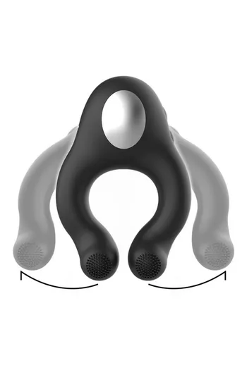 Vibrating Cock Ring with Clitoral Stimulator | Flexible & Waterproof