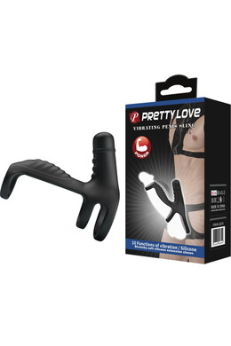 Pretty Love Penis Vibrator Sling: Ring and Sleeve for Ultimate Couple Pleasure