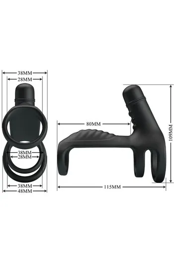 Vibratore Penieno Pretty Love: Anello e Sling per Massimo Piacere di Coppia