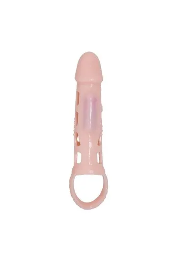 Penis Extender Sleeve with Vibration and Testicle Strap - Pretty Love