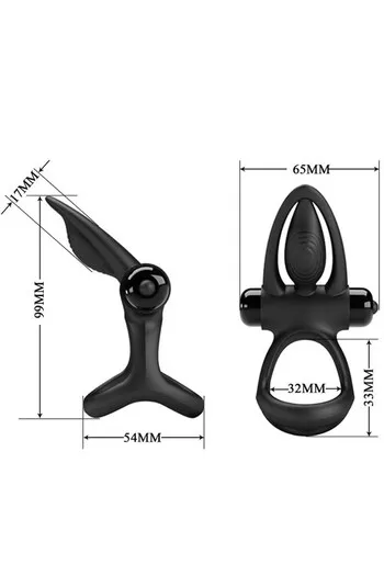 Couples' vibrating ring with 10 stimulation modes