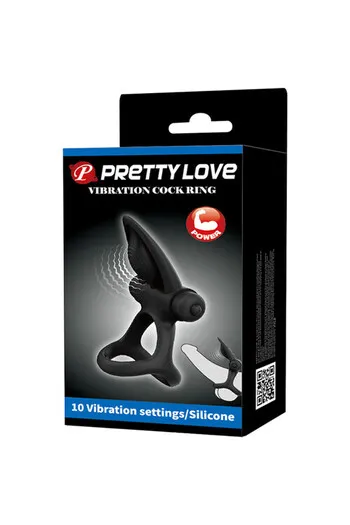 Couples' vibrating ring with 10 stimulation modes