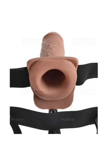 Rechargeable Hollow Strap-On with Vibration