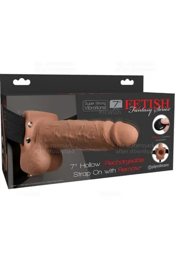 Rechargeable Hollow Strap-On with Vibration